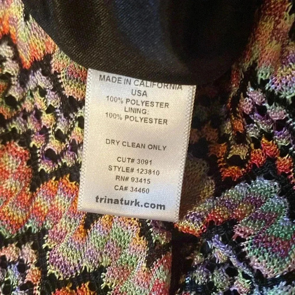 Trina Turk wide leg weekend pants - size 4 - geometric print - side zip - Picture 5 of 7